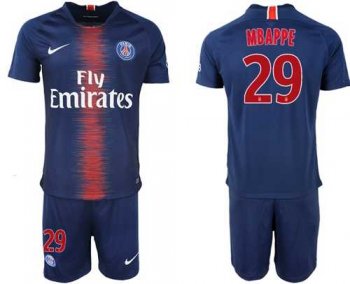 Paris Saint-Germain #29 Mbappe Home Soccer Club Jersey