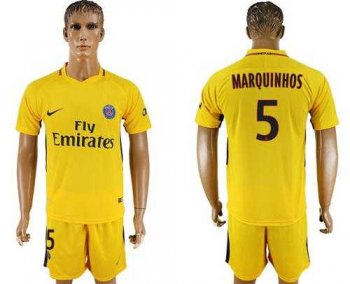 Paris Saint-Germain #5 Marquinhos Away Soccer Club Jersey