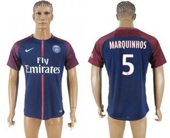 Paris Saint-Germain #5 Marquinhos Home Soccer Club Jersey