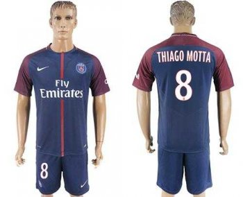 Paris Saint-Germain #8 Thiago Motta Home Soccer Club Jersey