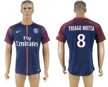 Paris Saint-Germain #8 Thiago Motta Home Soccer Club Jersey