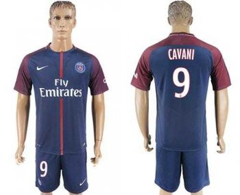 Paris Saint-Germain #9 Cavani Home Soccer Club Jersey