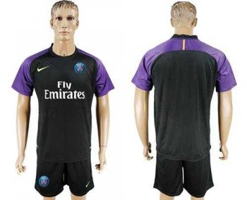 Paris Saint-Germain Blank Black Goalkeeper Soccer Club Jersey