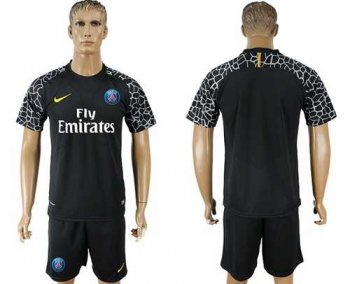 Paris Saint-Germain Blank Black Goalkeeper Soccer Club Jersey