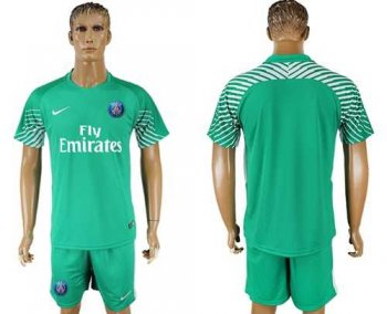 Paris Saint-Germain Blank Green Goalkeeper Soccer Club Jersey