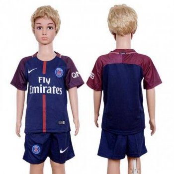 Paris Saint-Germain Blank Home Kid Soccer Club Jersey