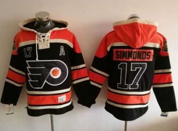 Philadelphia Flyers #17 Wayne Simmonds Black Sawyer Hooded Sweatshirt Stitched NHL Jersey