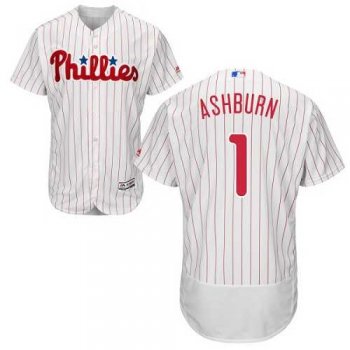 Philadelphia Phillies #1 Richie Ashburn White(Red Strip) Flexbase Authentic Collection Stitched MLB Jersey