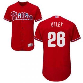 Philadelphia Phillies #26 Chase Utley Red Flexbase Authentic Collection Stitched MLB Jersey