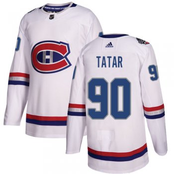 Adidas Montreal Canadiens #90 Tomas Tatar Authentic White 2017 100 Classic Hockey Jersey