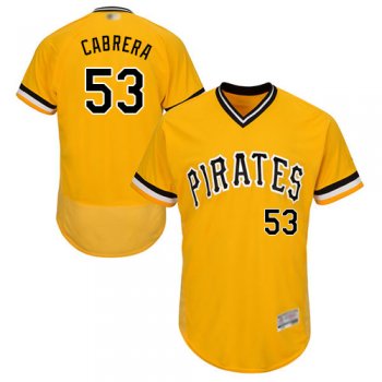 Pirates #53 Melky Cabrera Gold Flexbase Authentic Collection Stitched Baseball Jersey