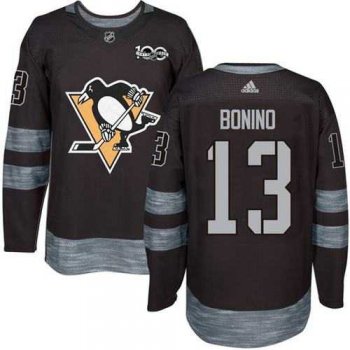 Pittsburgh Penguins #13 Nick Bonino Black 1917-2017 100th Anniversary Stitched NHL Jersey