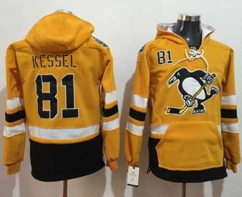 Pittsburgh Penguins #81 Phil Kessel Gold Sawyer Hooded Sweatshirt 2017 Stadium Series Stitched NHL Jersey