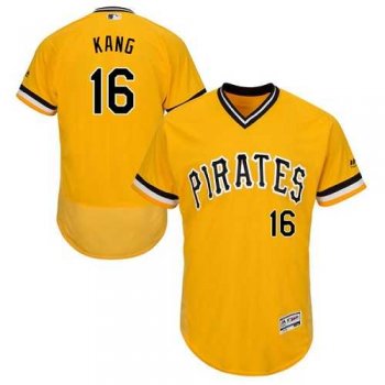 Pittsburgh Pirates #16 Jung-ho Kang Gold Flexbase Authentic Collection Cooperstown Stitched MLB Jersey