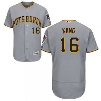 Pittsburgh Pirates #16 Jung-ho Kang Grey Flexbase Authentic Collection Stitched MLB Jersey