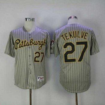 Pittsburgh Pirates #27 Kent Tekulve Grey Strip 1997 Turn Back The Clock Stitched MLB Jersey