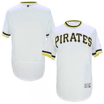 Pittsburgh Pirates Blank White Flexbase Authentic Collection Cooperstown Stitched Baseball Jersey