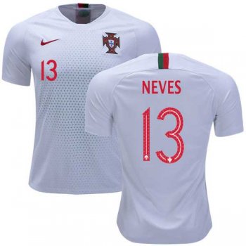 Portugal #13 Neves Away Soccer Country Jersey