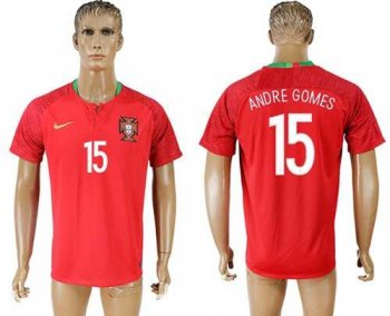 Portugal #15 Andre Gomes Home Soccer Country Jersey