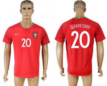 Portugal #20 Quaresma Home Soccer Country Jersey