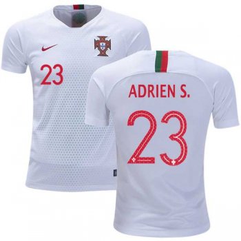 Portugal #23 Adrien S. Away Kid Soccer Country Jersey