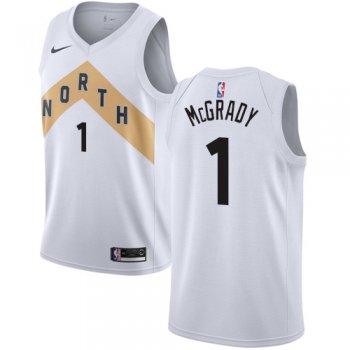 Nike Raptors #1 Tracy Mcgrady White NBA Swingman City Edition 2018/19 Jersey