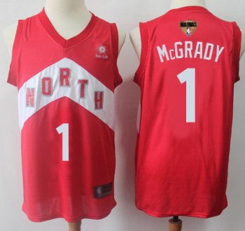 Raptors #1 Tracy Mcgrady Red 2019 Finals Bound Basketball Swingman Earned Edition Jersey