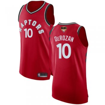 Raptors #10 DeMar DeRozan Red 2019 Finals Bound Basketball Authentic Icon Edition Jersey