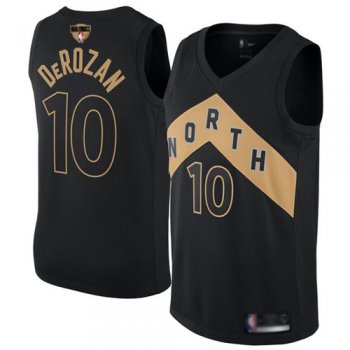 Raptors #10 DeMar DeRozan Black 2019 Finals Bound Basketball Swingman City Edition Jersey