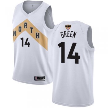 Raptors #14 Danny Green White 2019 Finals Bound Basketball Swingman City Edition 2018/19 Jersey