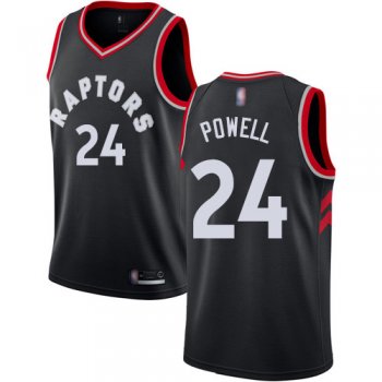 Raptors #24 Norman Powell Black Basketball Swingman Statement Edition Jersey