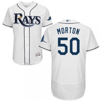 Rays #50 Charlie Morton White Flexbase Authentic Collection Stitched Baseball Jersey