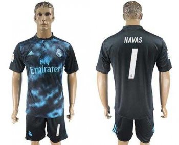 Real Madrid #1 Navas Away Soccer Club Jersey