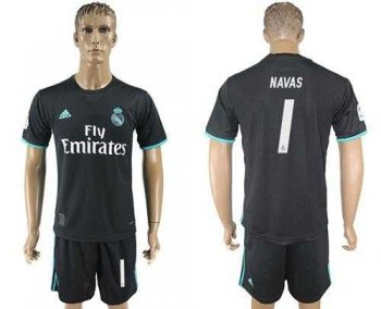 Real Madrid #1 Navas Away Soccer Club Jersey