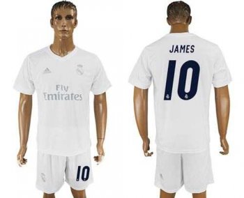 Real Madrid #10 James Marine Environmental Protection Home Soccer Club Jersey