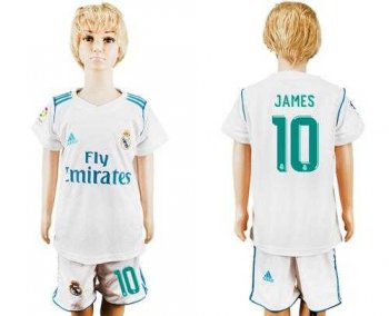 Real Madrid #10 James White Home Kid Soccer Club Jersey