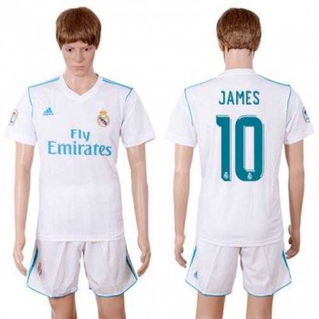 Real Madrid #10 James White Home Soccer Club Jersey