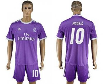 Real Madrid #10 Modric Away Soccer Club Jersey