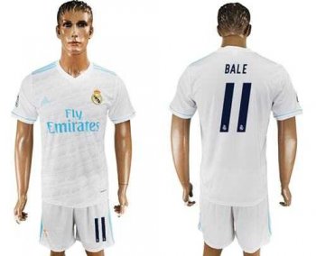 Real Madrid #11 Bale White Home Soccer Club Jersey