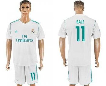 Real Madrid #11 Bale White Home Soccer Club Jersey