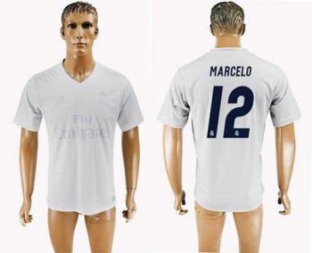 Real Madrid #12 Marcelo Marine Environmental Protection Home Soccer Club Jersey