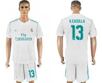 Real Madrid #13 K.Casilla White Home Soccer Club Jersey