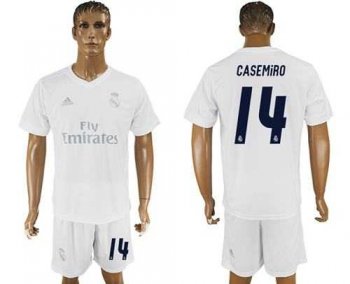 Real Madrid #14 Casemiro Marine Environmental Protection Home Soccer Club Jersey