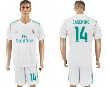 Real Madrid #14 Casemiro White Home Soccer Club Jersey