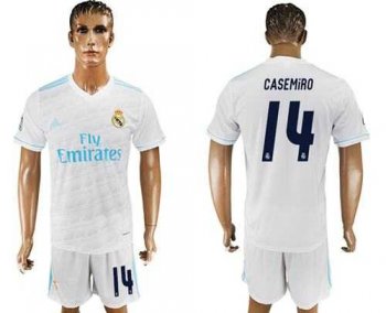 Real Madrid #14 Casemiro White Home Soccer Club Jersey