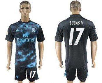 Real Madrid #17 Lucas V. Away Soccer Club Jersey