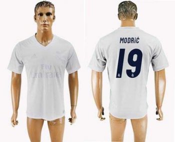 Real Madrid #19 Modric Marine Environmental Protection Home Soccer Club Jersey