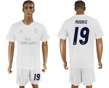 Real Madrid #19 Modric Marine Environmental Protection Home Soccer Club Jersey