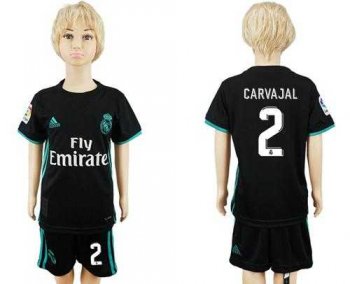 Real Madrid #2 Carvajal Away Kid Soccer Club Jersey