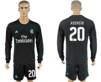 Real Madrid #20 Asensio Away Long Sleeves Soccer Club Jersey